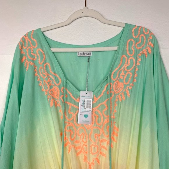 Tiare Hawaii Margarita Mini Dress Tosca & Coral Gradasi S/M - Picture 5 of 11